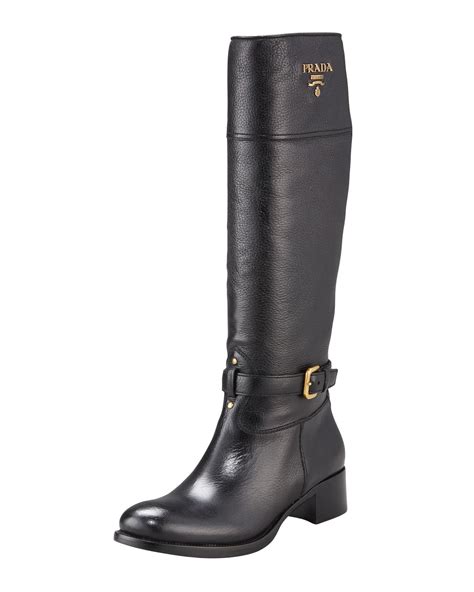 black prada riding boots|prada snakeskin boots.